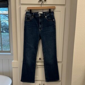 Frame Denim Women's The Reboot Crop Dark Blue Flare Jeans